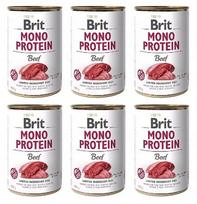 Šunų konservai Brit Mono Protein su jautiena, 6 x 400 g