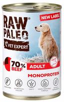 Šunų konservai VetExpert Raw Paleo ADULT su jautiena, 400 g