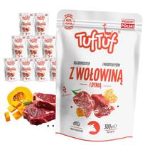 Šunų konservai TufTuf su jautiena ir moliūgu, 10 x 500 g