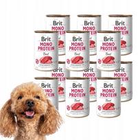 Šunų konservai Brit Care Mono Protein su jautiena, 400 g, 12 vnt.
