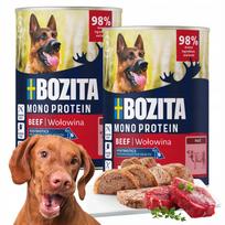 Šunų konservai BOZITA jautienos paštetas, monobaltyminiai, 2 x 400 g