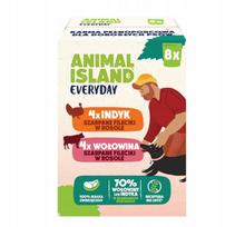 Šunų drėgnas maistas Animal Island, kalakutienos ir jautienos filė sultinyje, 8 x 150 g