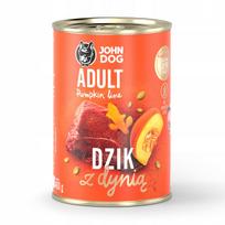 Šunų konservai JOHN DOG su šerniena ir moliūgu, 400 g