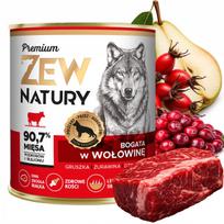 Šunų konservai ZEW NATURY, 800 g, su jautiena suaugusiems šunims