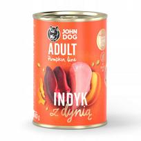Šunų konservai John Dog su kalakutiena ir moliūgu, 400 g