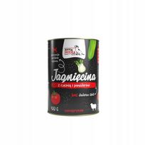 Šunų konservai Syta Micha, aviena su cukinijomis ir pomidorais, 400 g
