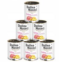 Šunų konservai Dolina Noteci Pure su kalakutiena ir bulvėmis, 6 x 800 g