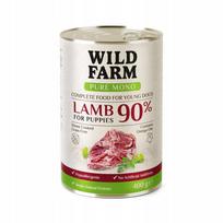 Šunų konservai WILD FARM Pure Mono su ėriena, jaunoms šunims, 400 g