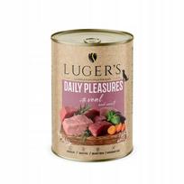 Šunų konservai Luger's Daily Pleasures su veršiena ir morkomis, 400 g