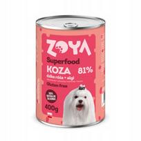 Šunų konservai ZOYA SUPERFOOD su ožka ir erškėtuogėmis, 400 g