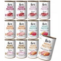 Šunų konservai Brit MONO PROTEIN, įvairių skonių, 12 x 400 g