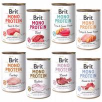 Šunų konservai Brit Care Mono Protein, įvairių skonių, 8 x 400 g