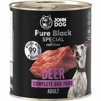 Šunų konservai JOHN DOG Pure Black Special Edition su elniena, 800 g