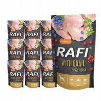 Šlapias šunų maistas RAFI, putpelės, 10 x 500 g