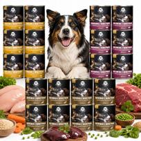 Šunų konservai Pet Republic, be grūdų, 90 % mėsos, 12 x 800 g (9,6 kg), įvairių skonių