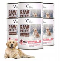 Šlapias šunų ėdalas RAW PALEO su kiauliena, be grūdų, 6 x 800 g