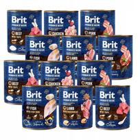 Šunų konservai Brit Premium By Nature, įvairių skonių, 12 x 800 g
