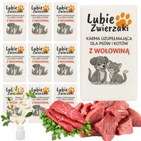 Šunų šaldyta žalia mėsa BARF, jautienos ir paukštienos kubeliai, 10 kg