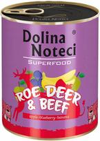 Šunų konservai Dolina Noteci Superfood su stirniena ir jautiena, 800 g