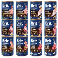 Šunų konservai BRIT BY NATURE, įvairių skonių, 12 x 400 g