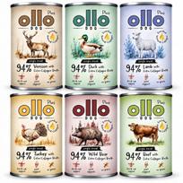 Kollageno mišinys OLLO Plus, 6 x 400 g, kalakutiena, antis, jautiena, šerniena, elniena, aviena