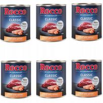 Šunų konservai Rocco Classic, jautiena su lašiša, 6 x 800 g