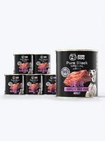 Šunų konservai John Dog Pure Black Special Edition su elniena, 6 x 800 g
