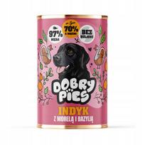 Šunų konservai DOBRY PIES su kalakutiena, abrikosais ir baziliku, 400 g