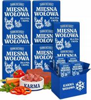 Šunų ėdalas be kaulų, 100 % jautiena, šaldytos mėsos kubeliai, 10 kg