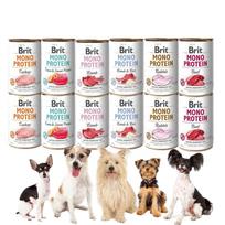 Šlapi šunų ėdalas Brit Care Mono Protein, įvairių skonių, 12 x 400 g