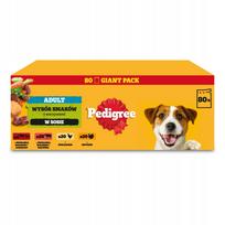 Šunų konservai PEDIGREE su daržovėmis, įvairių skonių, padaže, 80 x 100 g