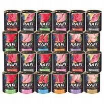 Šunų konservai Rafi, įvairūs skoniai, 24 x 800 g