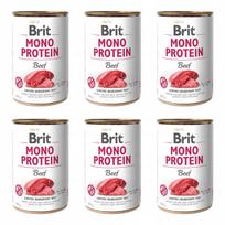 Šunų konservai BRIT MONO su jautiena, 6 x 400 g
