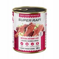 Šunų konservai Super Rafi su veršiena, 800 g