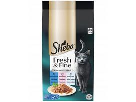 Šunų ėdalas Sheba, mini žuvies skonio gabalėliai drebučiuose, 6 x 50 g