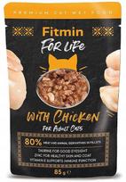 Kačių pašaro filė gabalėliai su vištiena padaže Fitmin For Life, 85 g
