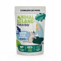 Žuvies filė juostelės katėms ANIMAL ISLAND, balta žuvis sultinyje, 85 g