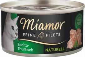 Katinų konservai Miamor Feine Filets su bonito tunu ir padažu, 80 g