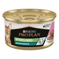 Katinų paštetas PRO PLAN su tunu ir lašiša, sterilizuotiems, 24 x 85 g