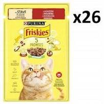 Katzenų maistas FRISKIES su jautiena, 26 x 85 g