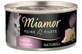 Vištienos ir kumpio Miamor feine Filets Naturell konservai katėms, 80 g