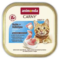 Katėms skirtas pašaras Animonda Carny Adult, vištiena ir menkė, 85 g
