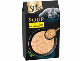 Kačių maistas SHEBA Soup su vištiena, 4 x 40 g