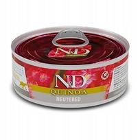 Šlapias pašaras katėms Farmina ND Quinoa Neutered su kiauliena, 80 g, sterilizuotoms katėms