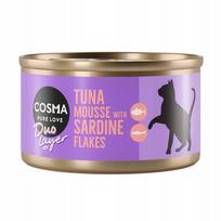 Šlapias maistas katėms COSMA DUO, tunų ir sardinių gabaliukai, 70 g