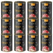 Šlapi kačių ėdalas PIPER Dolina Noteci su vištiena, 12 x 400 g, be grūdų