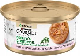 Konservuotas tunas su krevetėmis drebučiuose katėms GOURMET Creations, 70 g