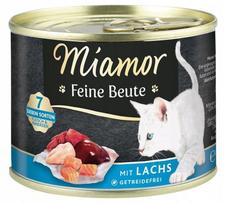 Šlapes maistas katėms Miamor Feine Beute su lašiša, 185 g