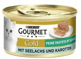 Katėms skirtas paštetas Gourmet Gold su menke ir morkomis, 85 g