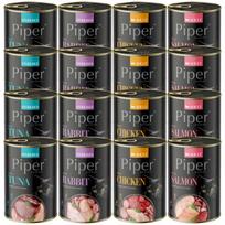Šlapi katės ėdalas PIPER Dolina Noteci, įvairūs skoniai, be grūdų, 16 x 400 g